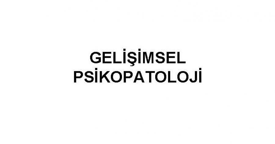 GELİŞİMSEL PSİKOPATOLOJİ KONU ÖZETLİ SORU BANKASI